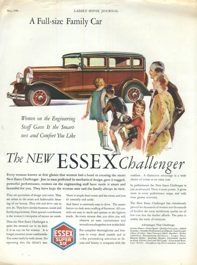 Image for A Full-size Family Car - The New Essex Challenger ad 1930 LHJ