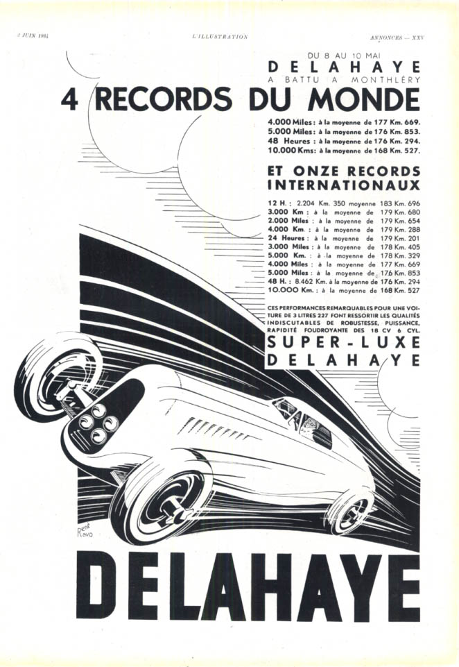 Image for 4 Records du Monde: Super-Luxe Delahaye 3 Litres ad 1934