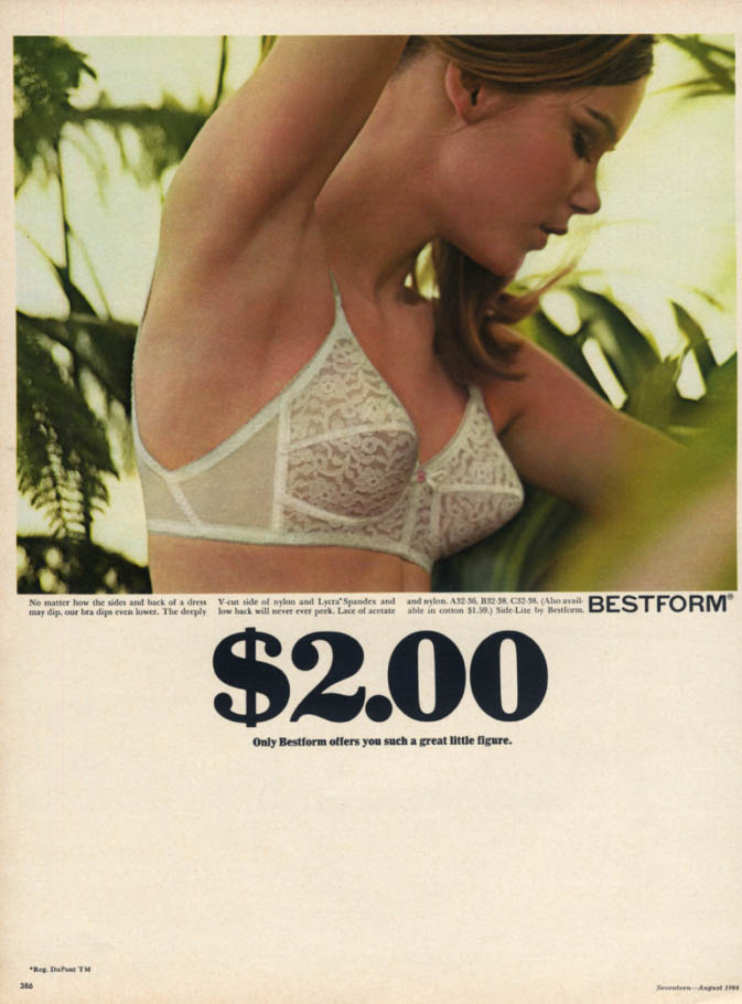 Image for $2.00 Only Bestform offers you such a great little figure bra ad 1966