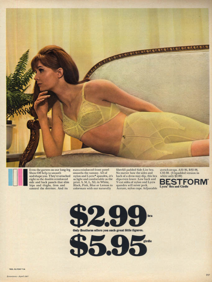 Image for $2.99 bra $5.95 girdle Bstform offers great little figures ad 1967