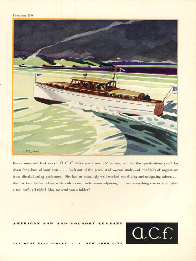 Image for American Car & Foundry ACF offers a new 46' Cruiser ad 1930 SPT