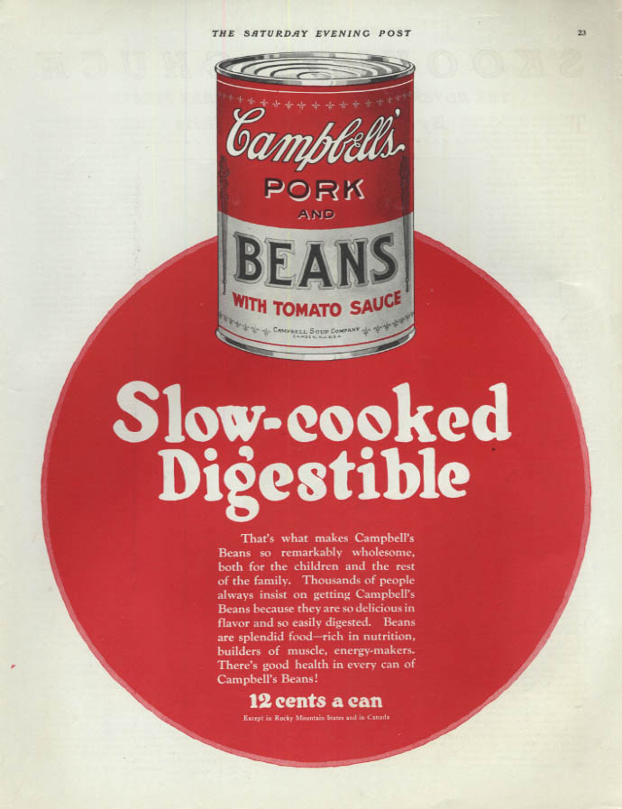 Image for Slow-cooked Digestible Campbell's Pork & Beans ad 123 SEP
