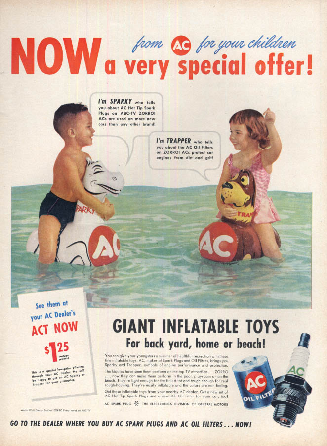 Image for A special offer for your children AC Sparky & Trapper Inflatables ad 1959 L