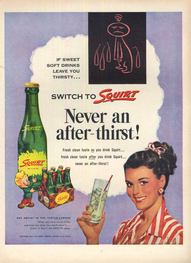 Image for Never an after-thirst! Switch to Squirt soft drink ad 1954 L