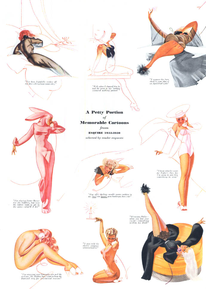 Image for A George Petty Portion of Memorable Pin-up Cartoons Esquire page 1940