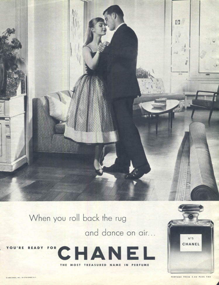 When you roll back the rug Chanel No 5 ad 1958 Carol Lynley