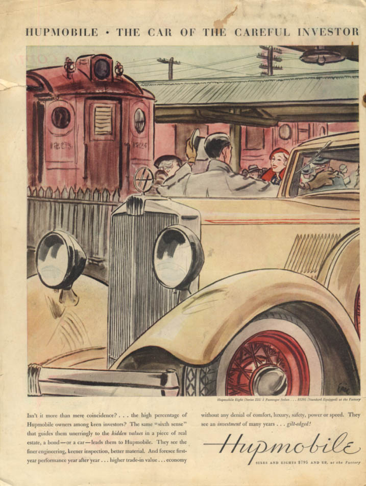 Image for Car of the Careful Investor: Hupmobile Eight Series 222 ad 1932 Col