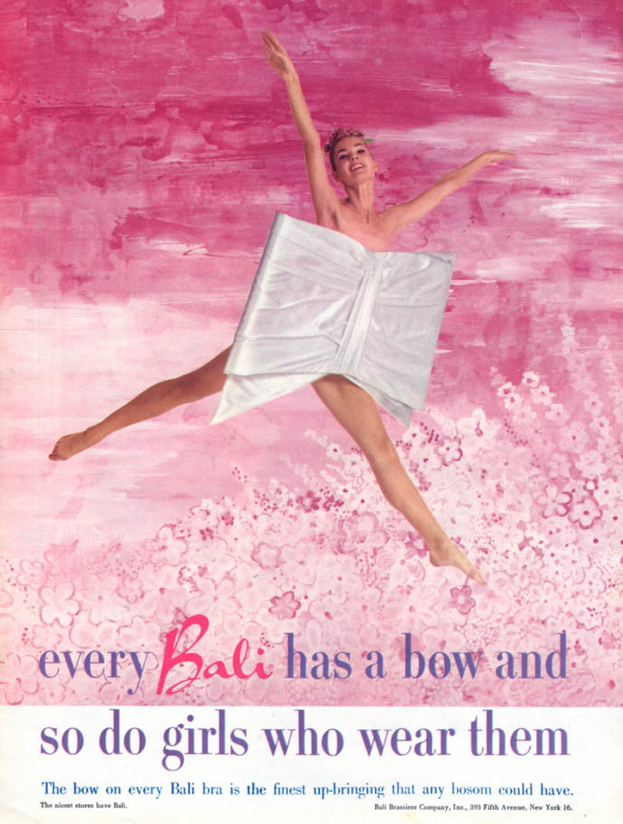 Every Bali Bra has a bow & so do girls who wear them ad 1960