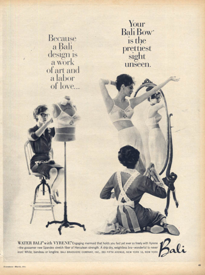You Bali Bra Bow is the prettiest sight unseen ad 1961