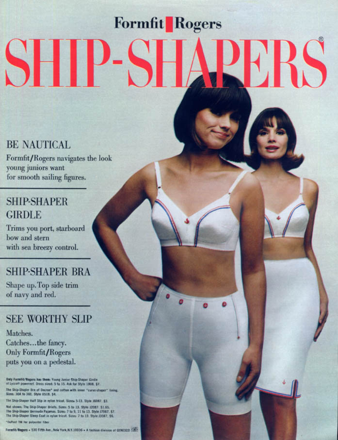 Be Nautical Formfit Rogers Ship-Shapers bra girdle & slip ad 1965
