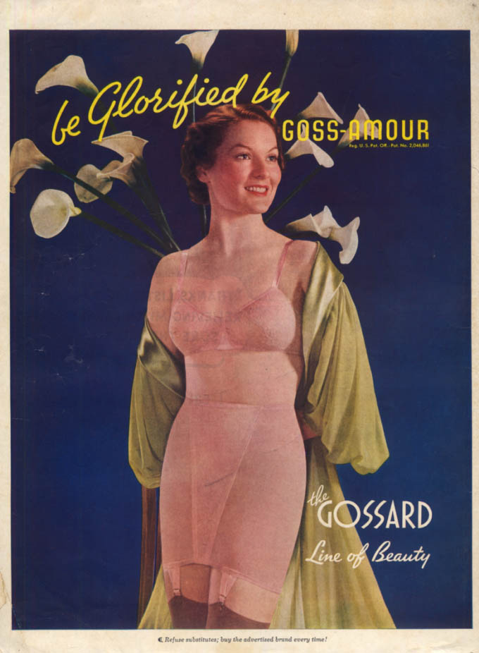 Be Glorified by Goss-Amour Gossard bra & girdle ad 1937