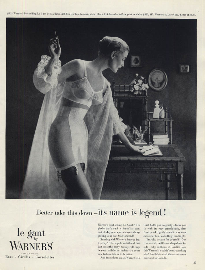 Better take this down - its name is legend Warner's Le Gant bra girdle ad  1954 M