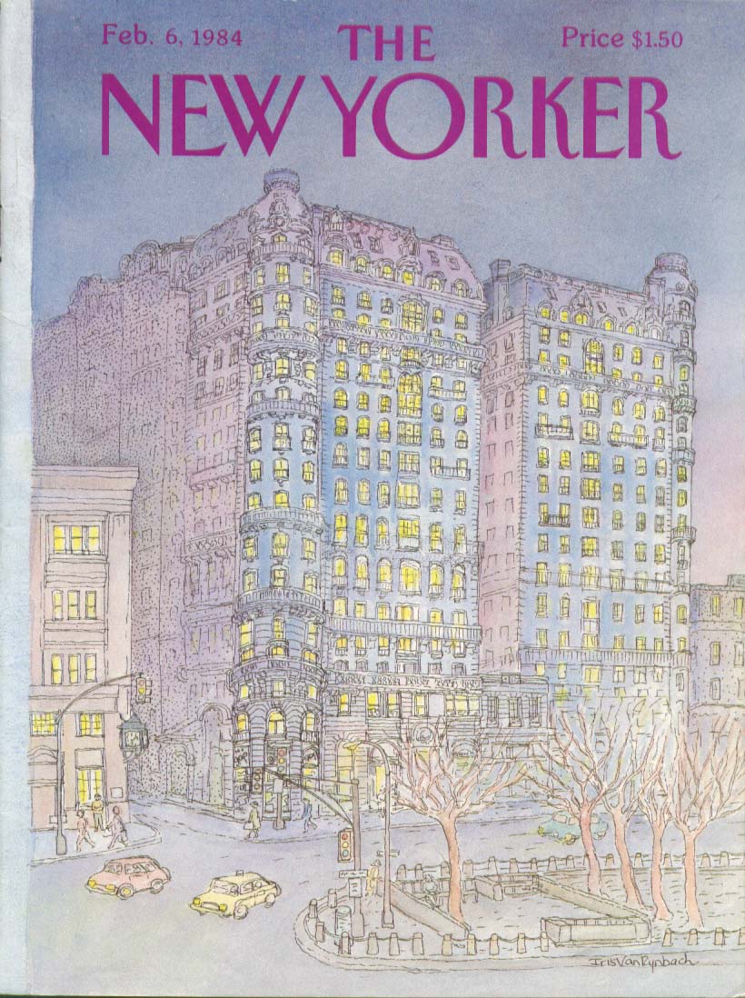 New Yorker cover Van Rynbach apartment building 2/6 1984
