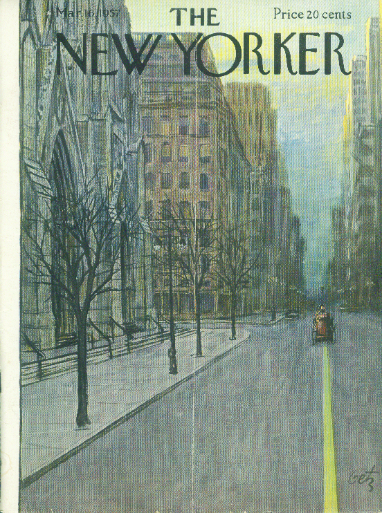 New Yorker cover Getz green stripe St Patrick 3/16 1957 | eBay