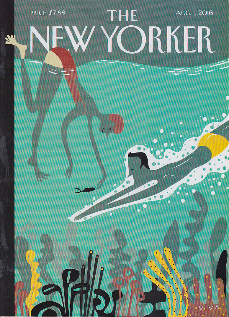 New Yorker cover Viva 8/1 2016 swimmers under water