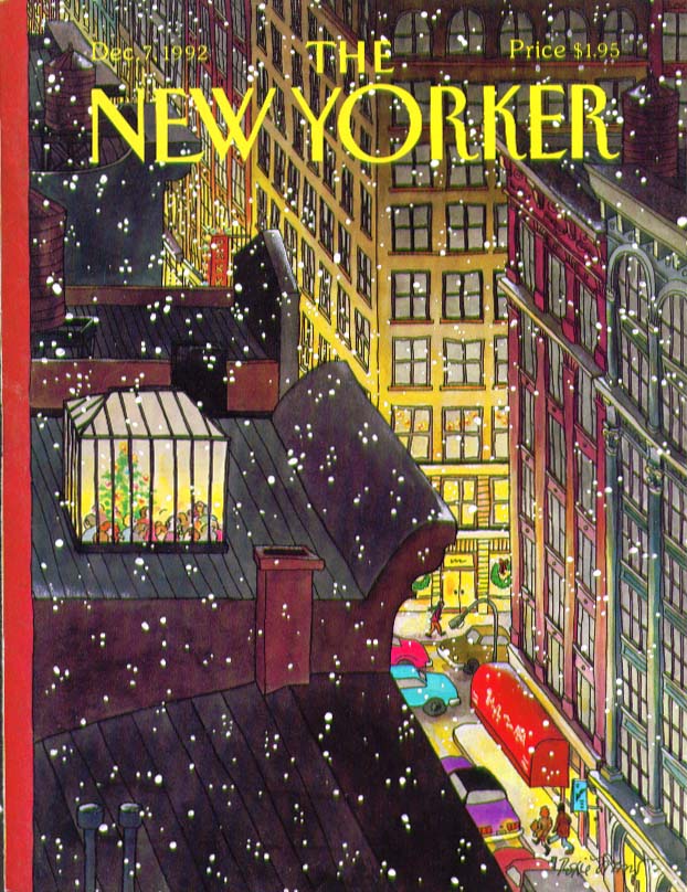 New Yorker cover Roxie avenue snowfall 12/7 1992
