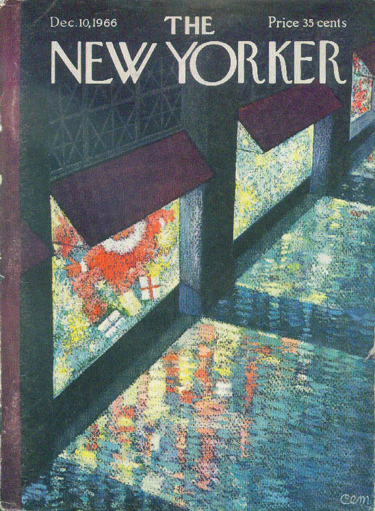 New Yorker cover Martin window Santa street 12/10 1966
