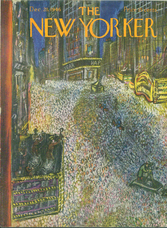 New Yorker cover De Pauw Times Square New Years Eve 12/28 1946