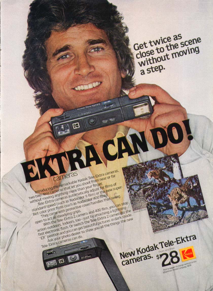 Michael Landon for Kodak Tele-Extra Camera ad 1978