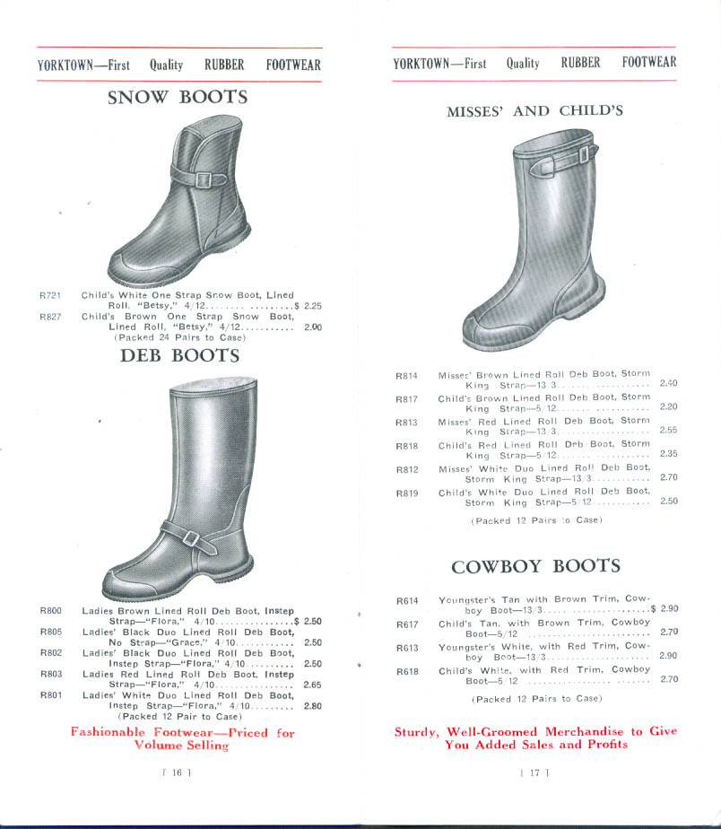 Yorktown Rubbers Arctics Rubber Boots Catalog 1949-1950