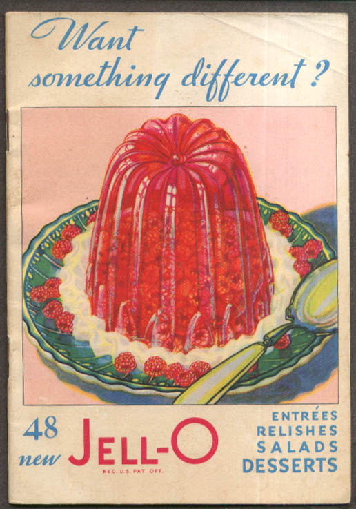 Jell-O Want something different? Recipe booklet 1931