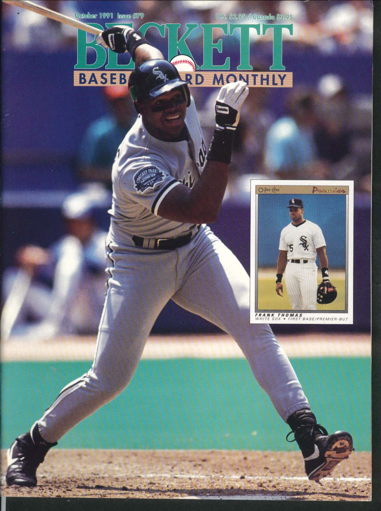 BECKETT Baseball Card Monthly Frank Thomas Roger Maris Tom Glavine 10 1991