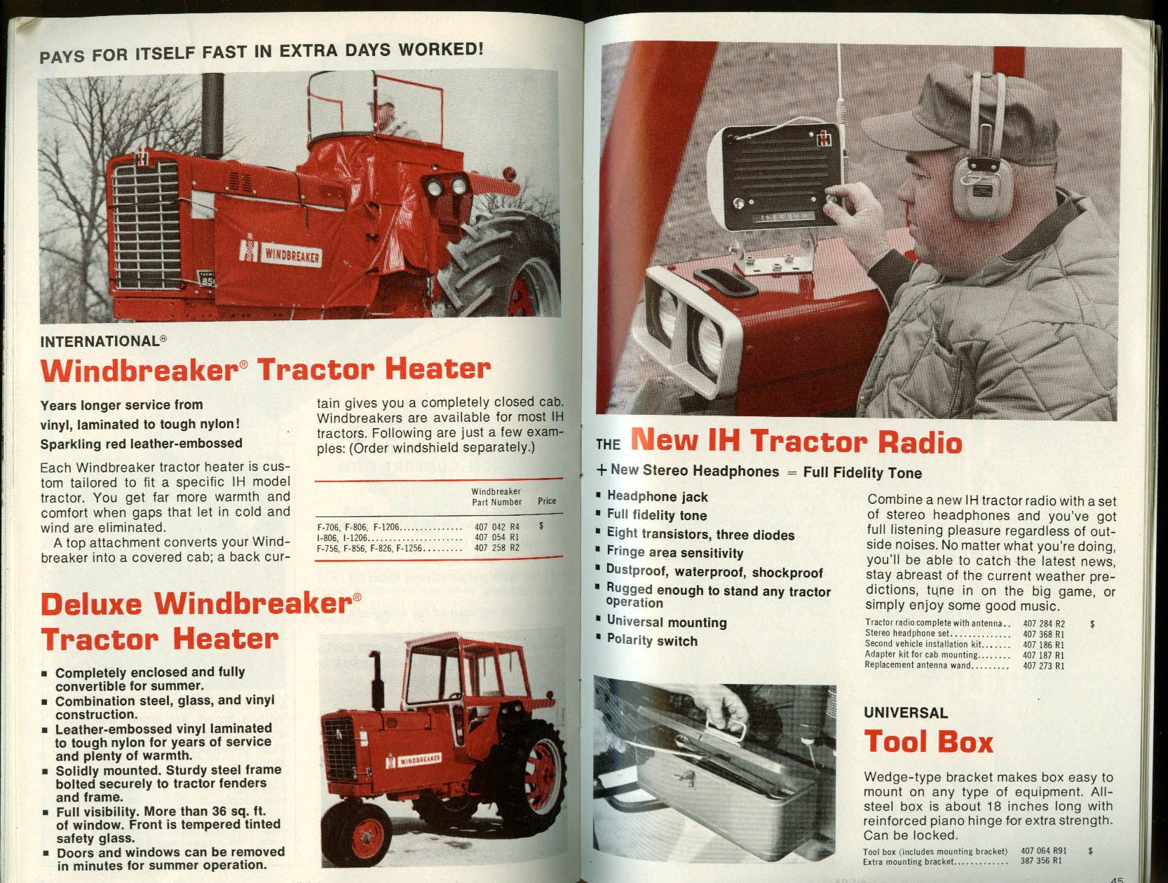 International Harvester Farm Equipment Parts & Accessories catalog