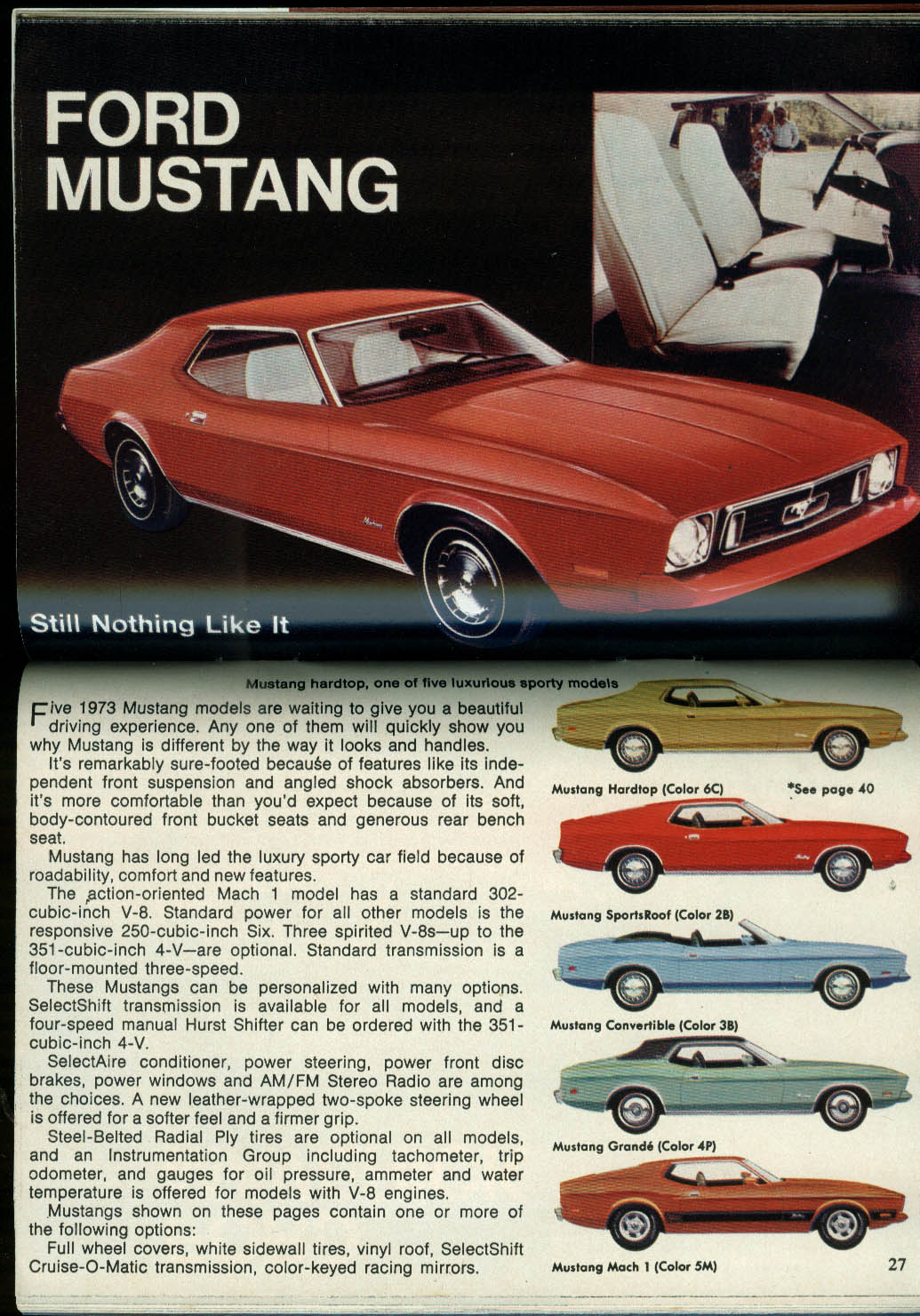 FORD TIMES Buyer's Digest Mustang LTD Thunderbird Torino Pinto + 4 1973