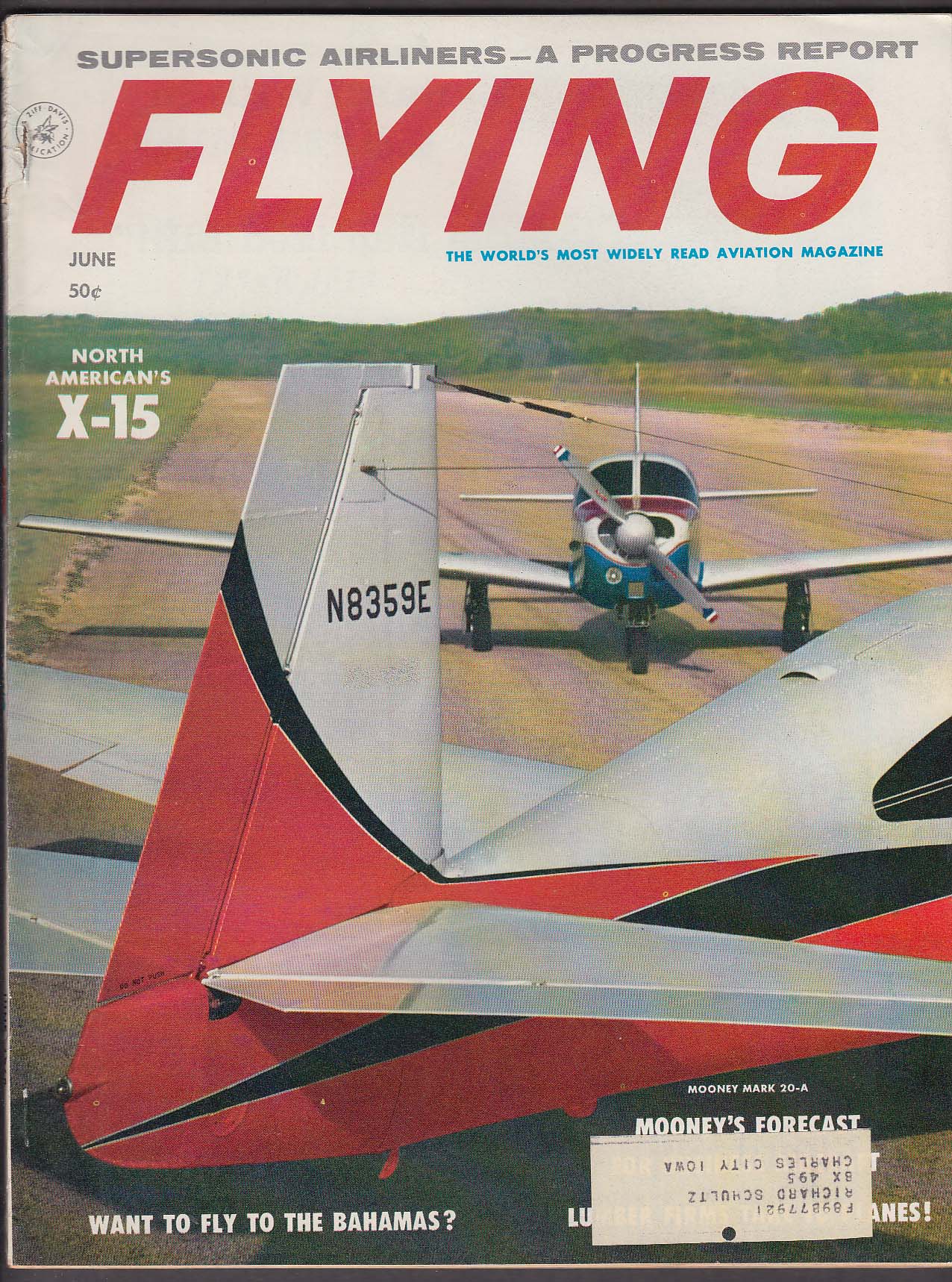 FLYING North American X-15 Mooney Mark 20-A Beech Debonair + 6 1960