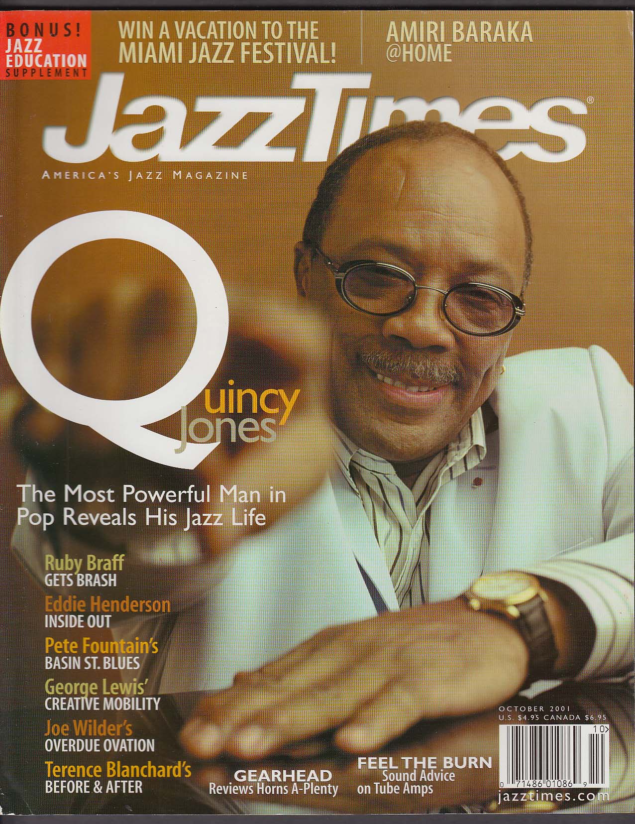 JAZZ TIMES Quincy Jones Terence Blanchard Amri Baraka 10 2001