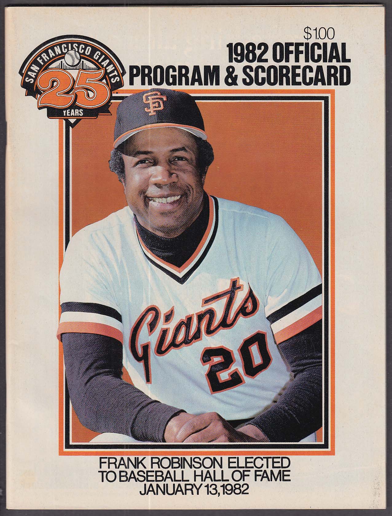 San Francisco Giants 1982 Officail Program & Scorecard SCORED vs Braves