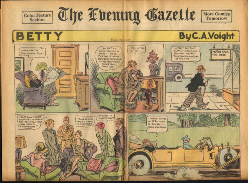 Worcester Evening Telegram Comics 6/23 1928 Betty; Harrison Cady's ...