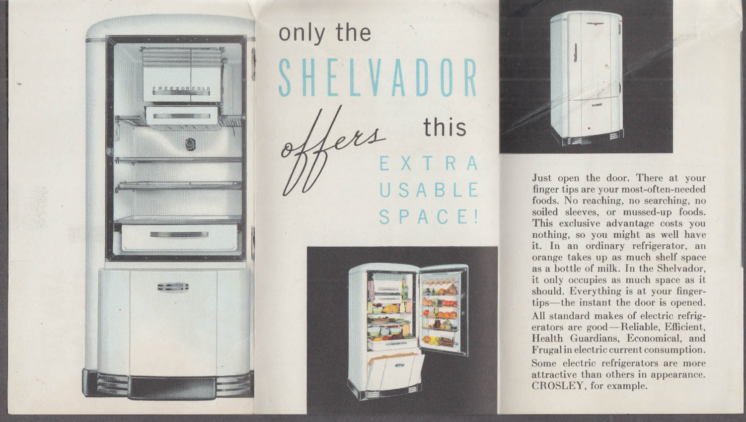 Crosley Shelvador Refrigerator sales folder NY World's Fair 1940