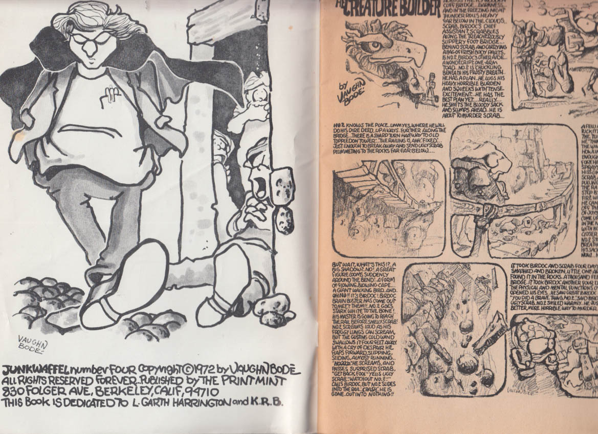 JUNKWAFFEL Comic #4 Vaughn Bode 1972