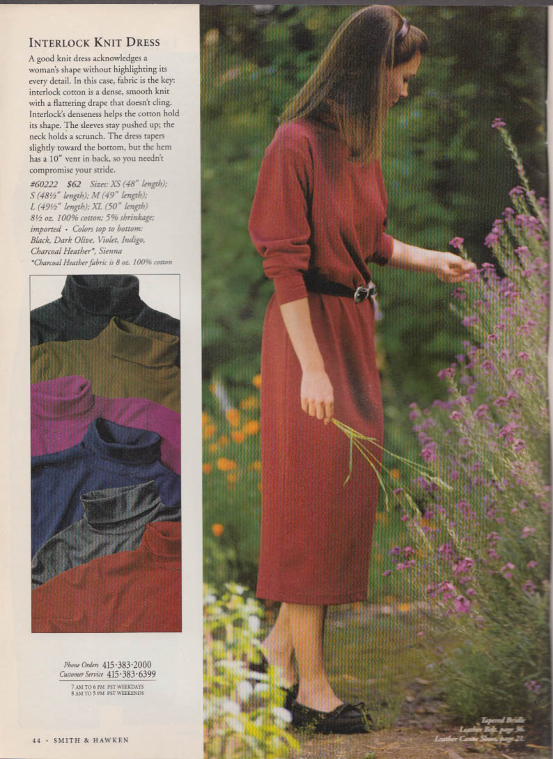 Smith & Hawken Clothing for Men & Women Catalog Fall 1992