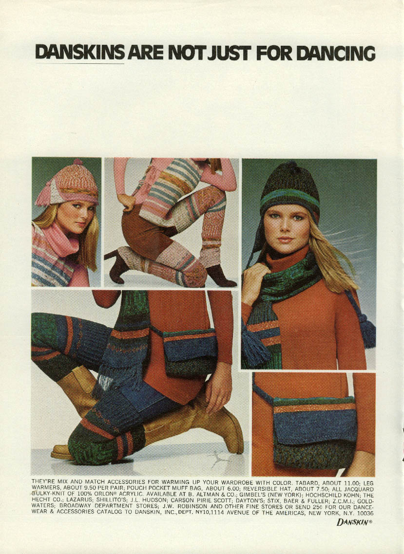 Danskins are not just for dancing Christie Brinkley winter knits ad ...