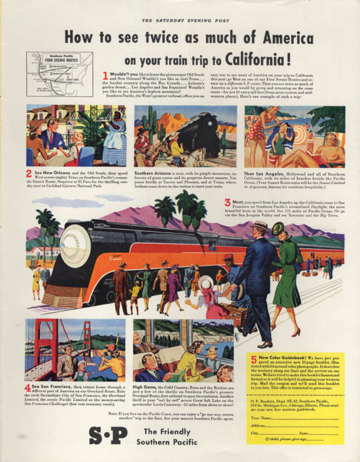 See twice as much of American - Southern Pacific Daylight Streamliner ...