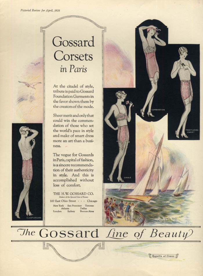 At the citadel of style: Gossard Corsets in Paris ad 1926
