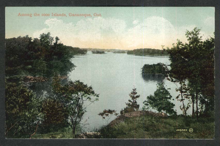 Among the Thousand Islands Gananoque Ontario Canada postcard 1920s
